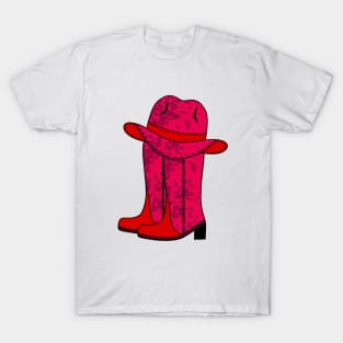 WESTERN Cowboy Boots Cowboy Hat - Cowboy Art T-Shirt